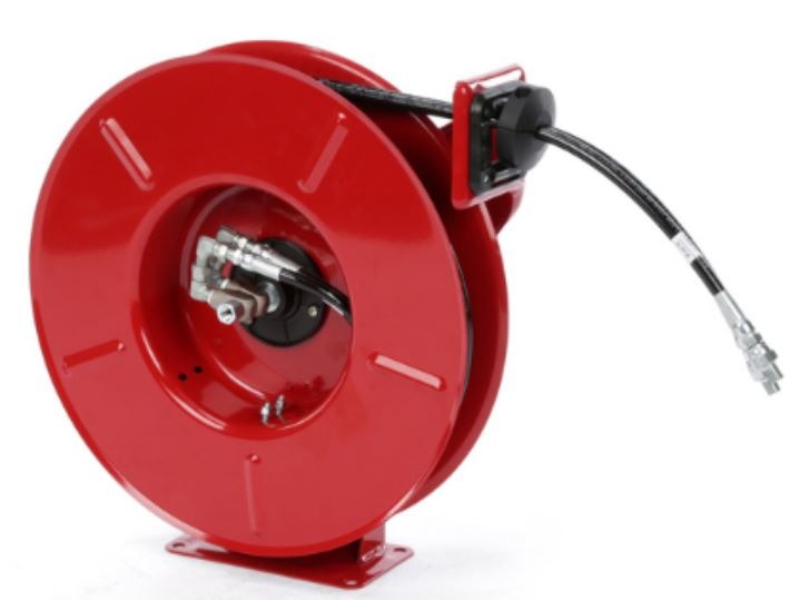 En Slangupprullare ATH5400 - för Hydraulik Ø1/4" - 8m tvillingslang på vit bakgrund.
