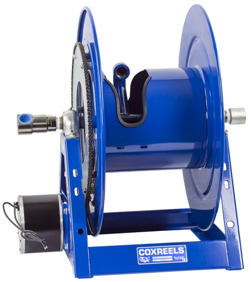 A Serie 1175C - Ø1" - 16m Max 210Bar slangupprullare på vit bakgrund.