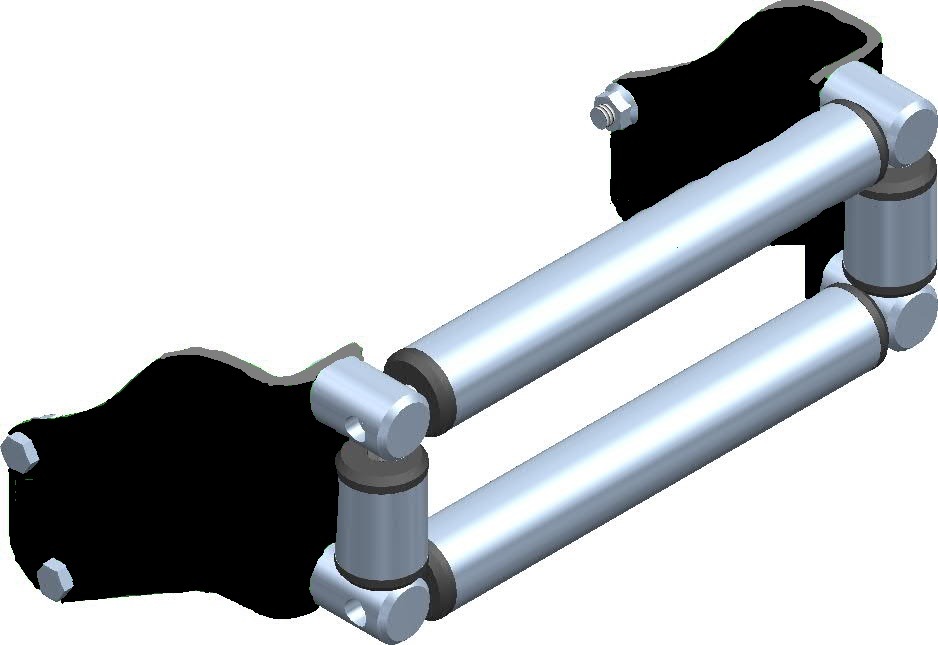 En 3d-bild av För 15m Ø2" slang- Motordrivet pneumatiskt fäste för ett fordon.